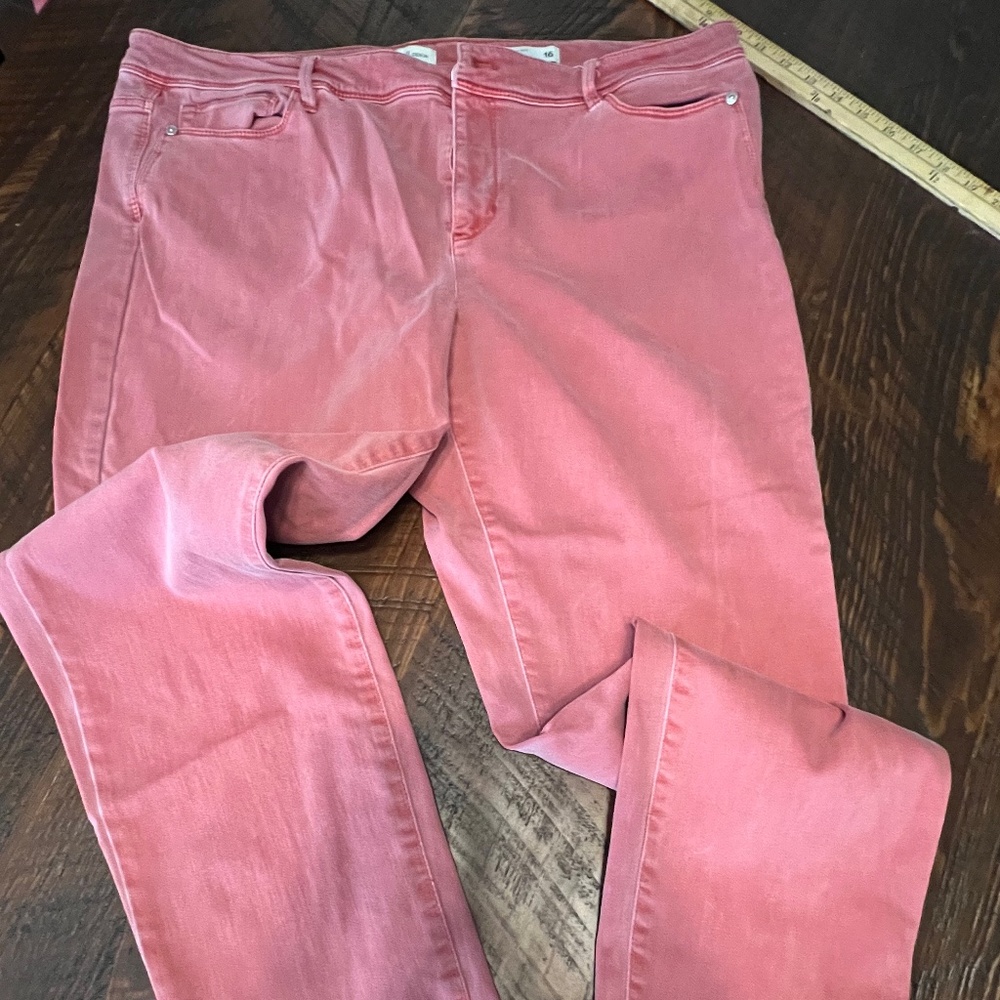 J. Jill Vibrant Red Ankle Jeans Size 16
